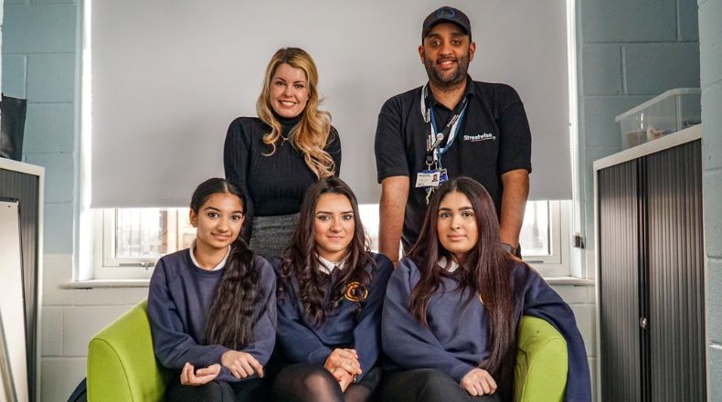 Students with Kim McGuinness